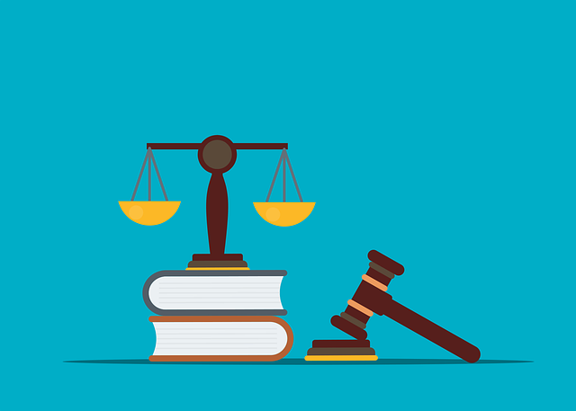 Animated image of scales of justice, law books and gavel